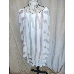 EUC! India Boutique Women's Ivory Lavender Gray Sequined Dress. O/S One Size